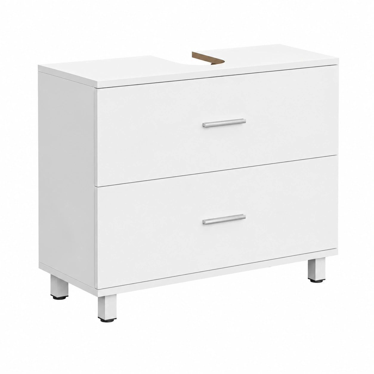Armoire de salle de bain moderne avec tiroirs, blanche 80 x 30 x 60 cm
