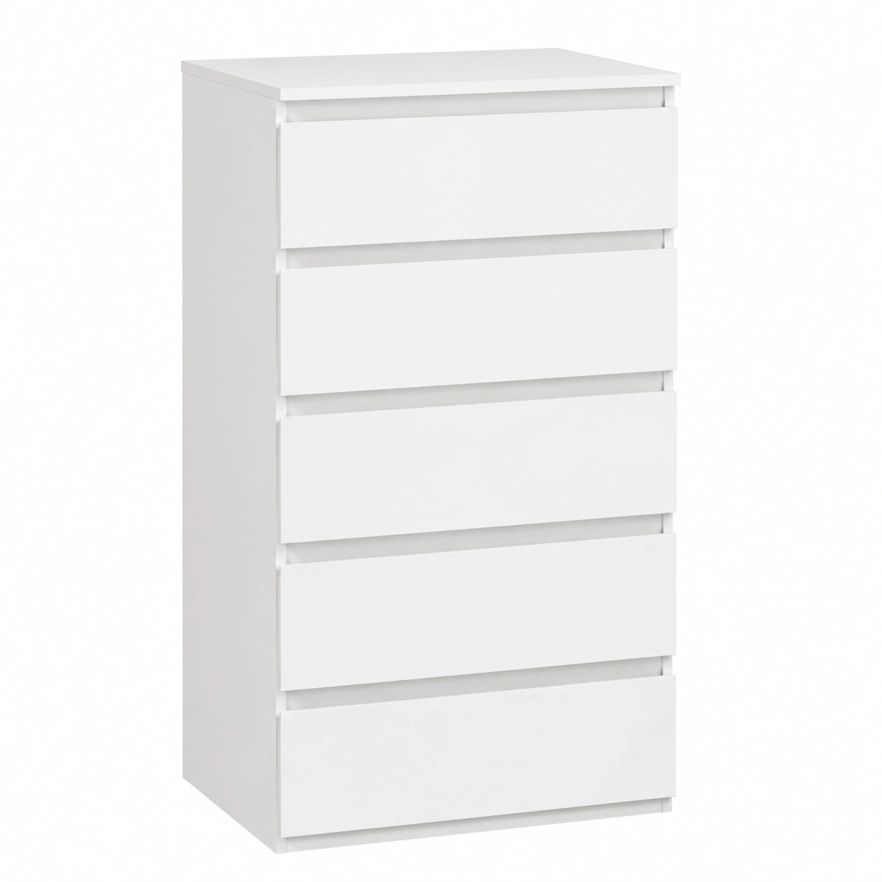 Commode Moderne à 6 Tiroirs, Meuble de Rangement Étagé Blanc