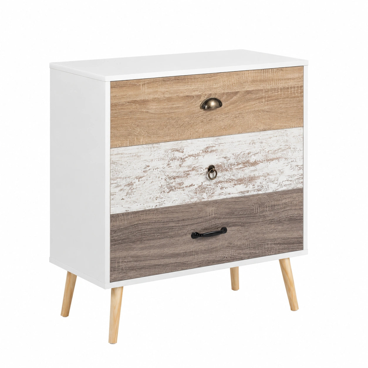 Commode scandinave 3 tiroirs 75 cm