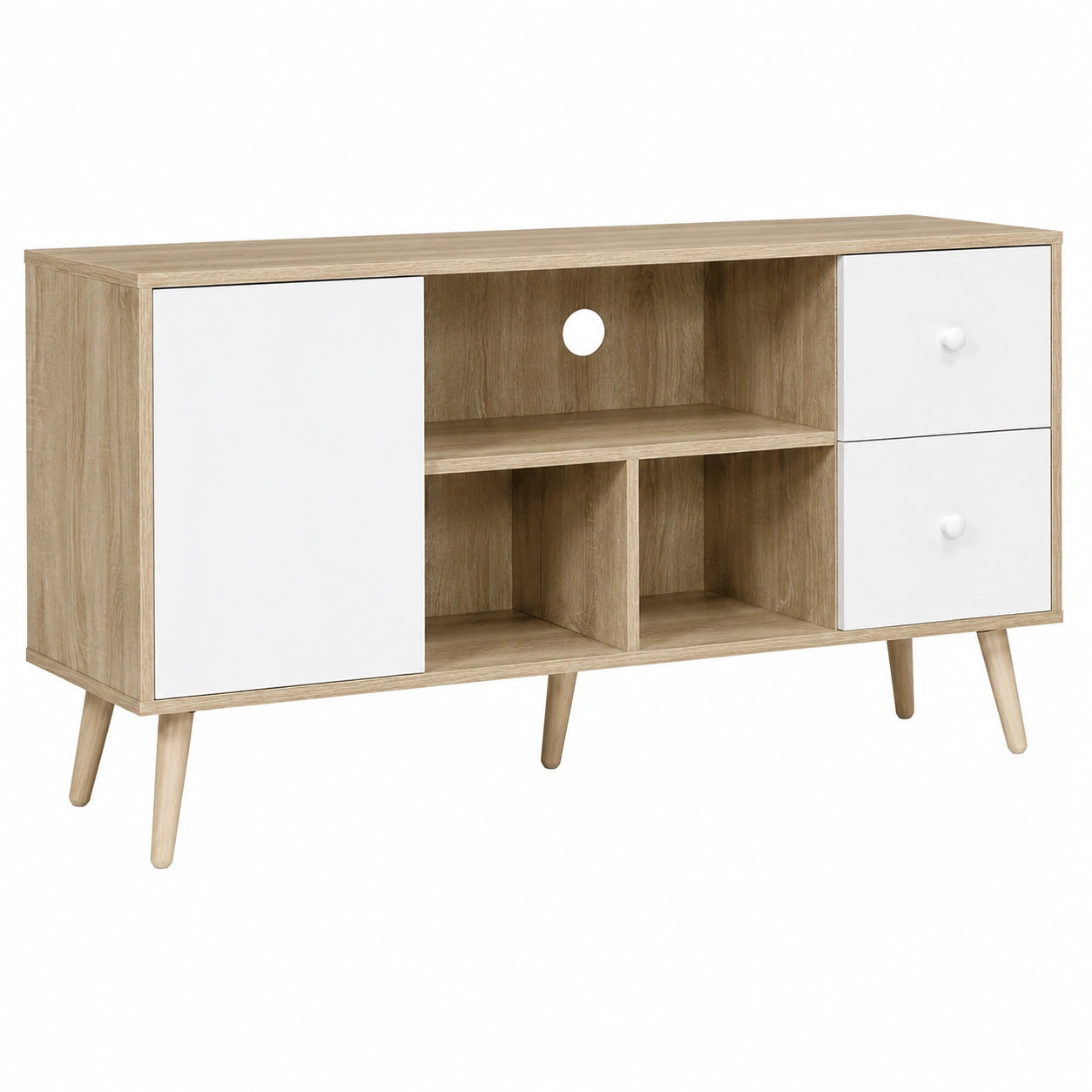 Meuble TV avec Rangement pour Écran jusqu'à 45 Pouces