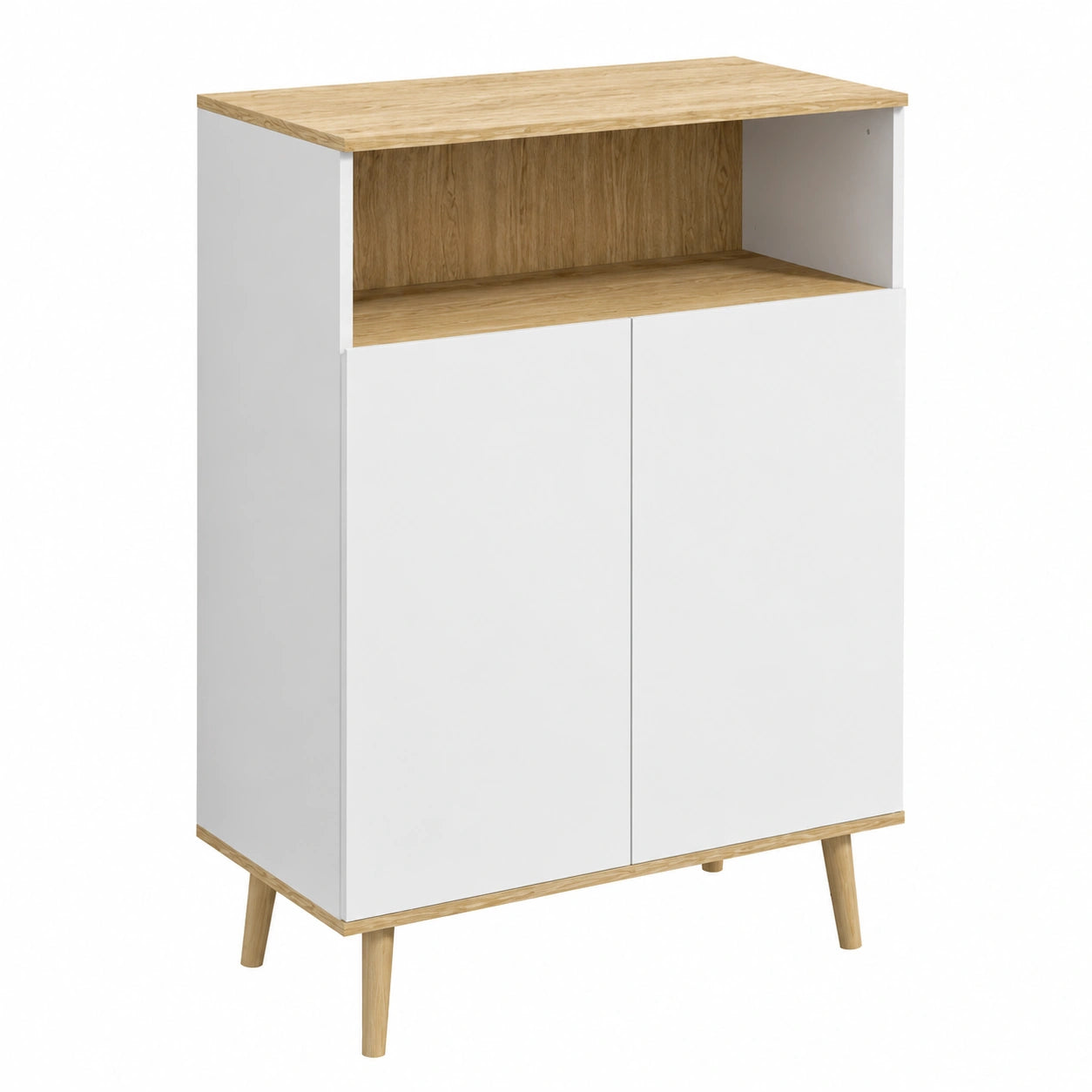 Buffet de Cuisine Scandinave avec Étagère Réglable
