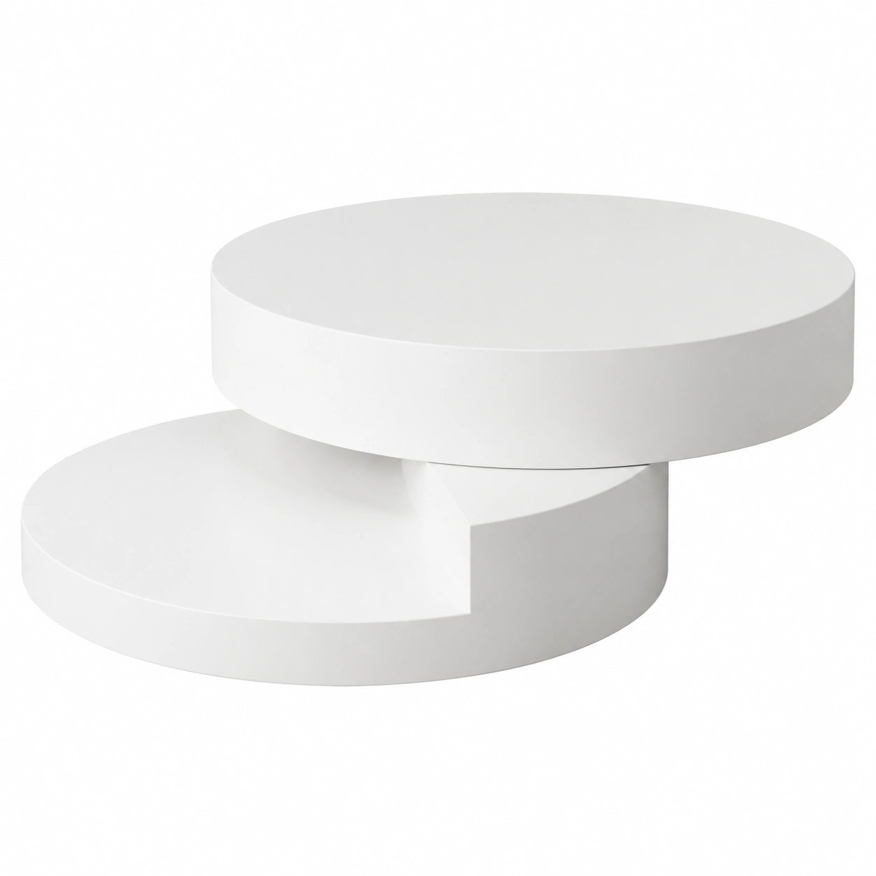 Table basse moderne cylindrique avec LED pour salon