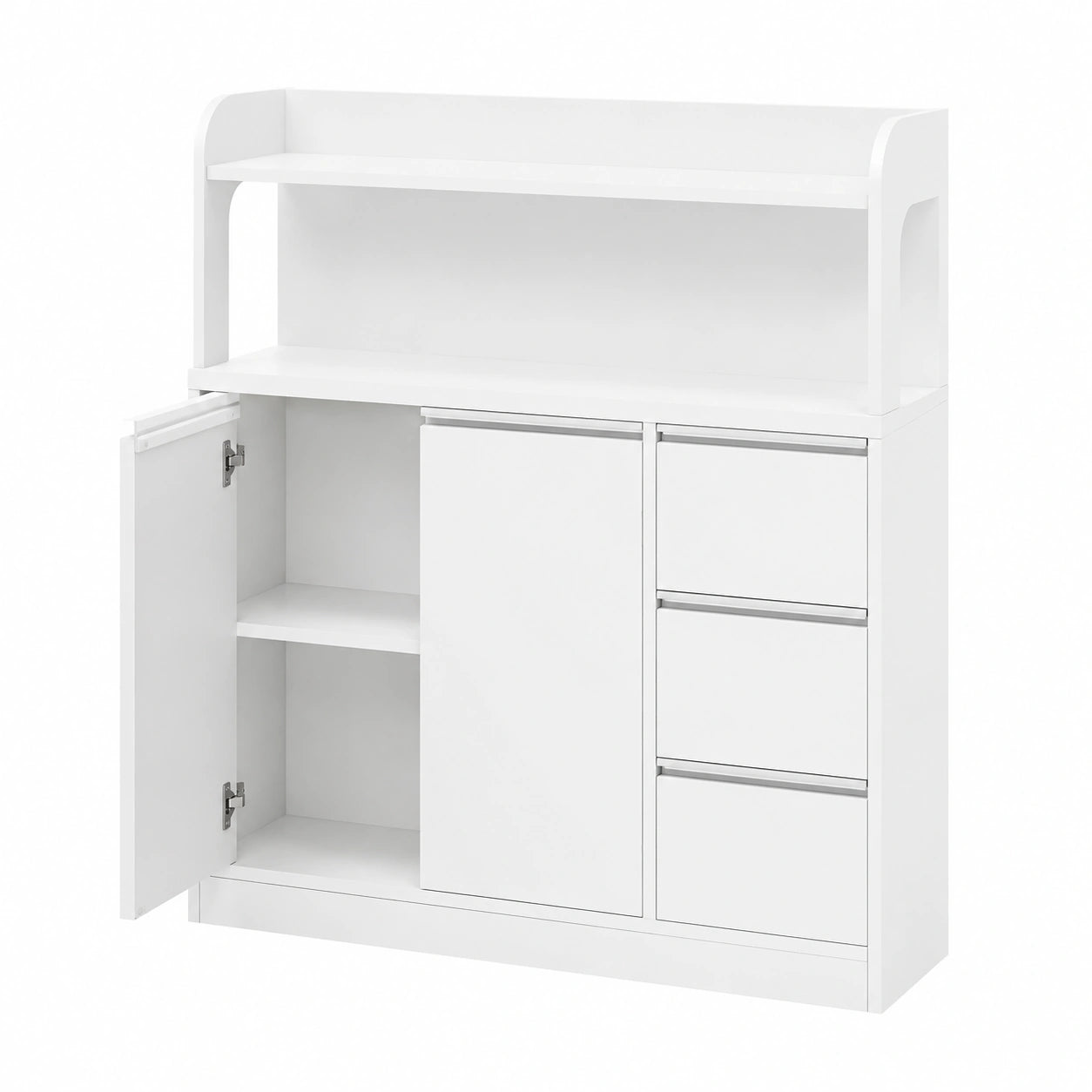 Meuble de Rangement Moderne pour Salle de Bain avec Tiroirs et Étagère Ajustable