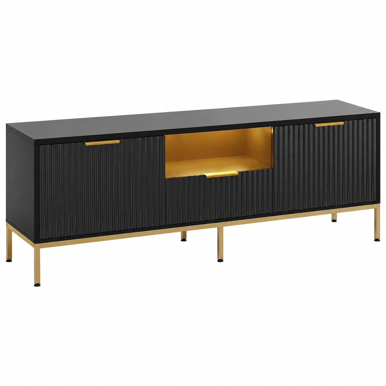 Meuble TV Moderne avec Rangement pour Salon
