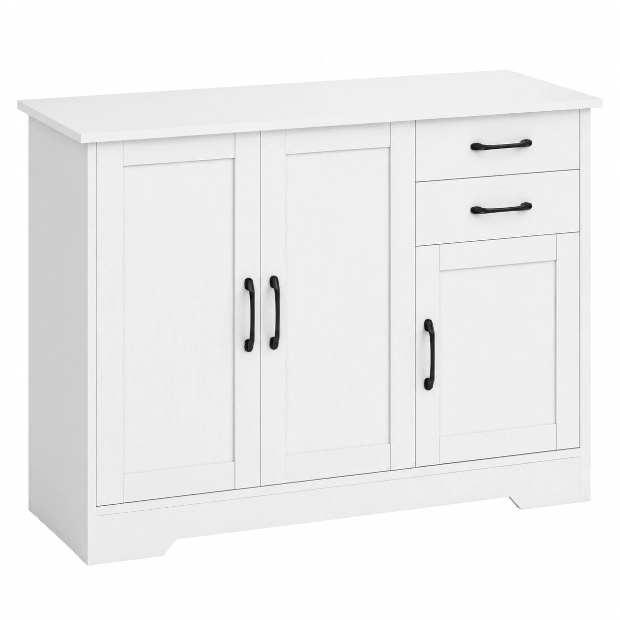 Buffet Moderne avec Portes et Tiroirs, Étagère Réglable, pour Salon ou Cuisine