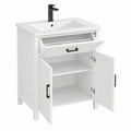 Meuble de Salle de Bain avec Lavabo Intégré et Rangement Pratique