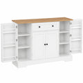 Buffet de Cuisine Moderne avec Rangement Polyvalent et Étagères Réglables, 4 Portes