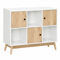 Buffet Moderne 9 Cubes avec Portes et Compartiments Ouverts pour Salon