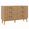 Commode à 6 tiroirs style scandinave, bois clair