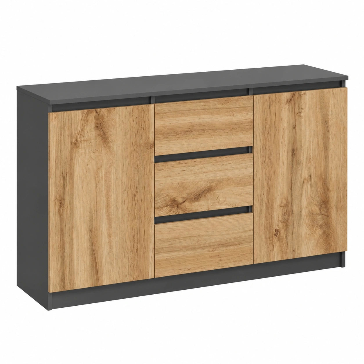Buffet multifonction 2 portes et 3 tiroirs pour intérieur
