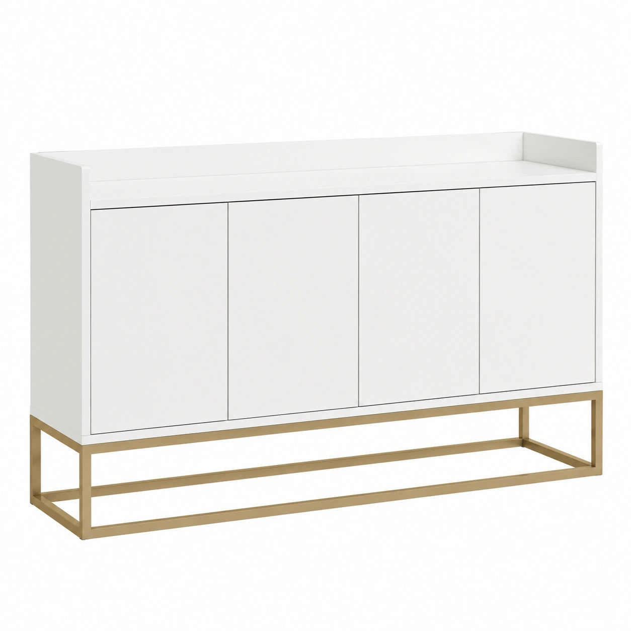 Buffet moderne 4 portes avec étagères ajustables, 120 cm