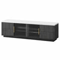 Meuble TV moderne avec rangement et motif marbre